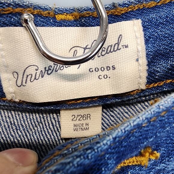 Universal Thread Relaxed Wide Leg Jeans Womens Size 26" No Stretch Cotton Baggy - Picture 13 of 15